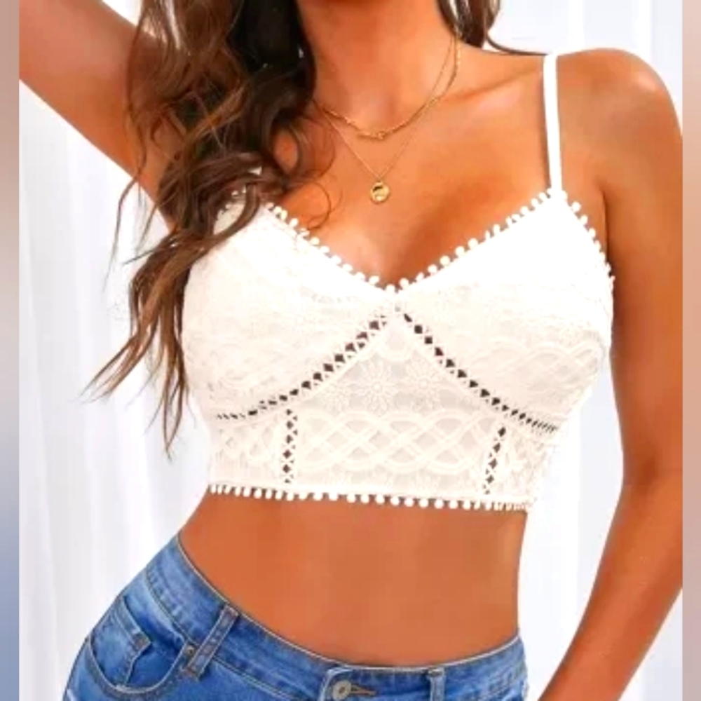 15 Sexy White Lace Bralette